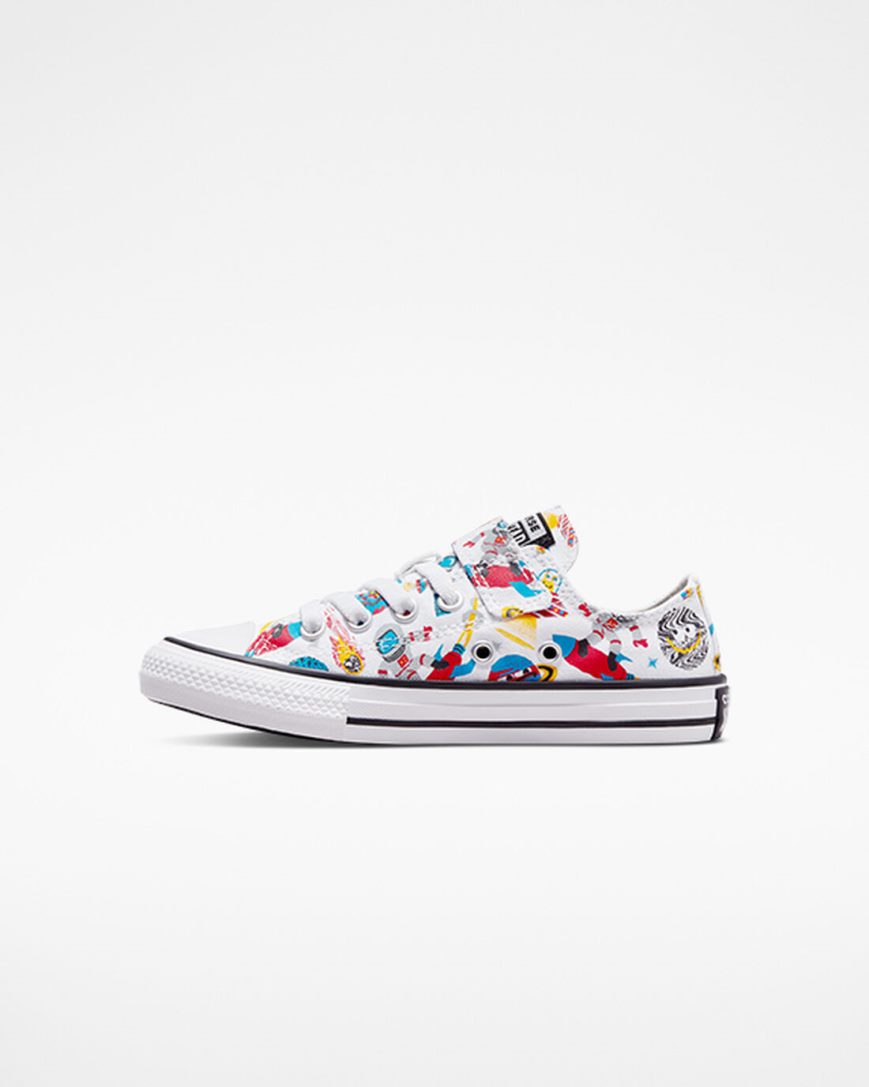 Tenis Converse Chuck Taylor All Star Easy-On Space Cruiser Cano Baixo Menino Branco Vermelhas | PT U07T504